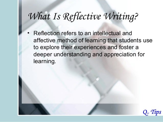 reflective journal reflective writing models
